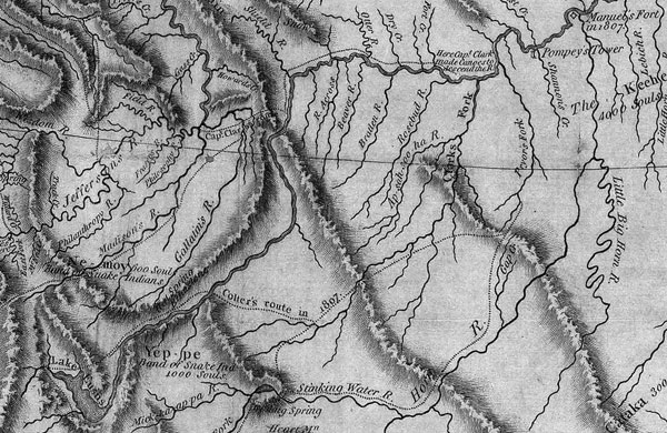 Map of Lewis and Clarks Tr